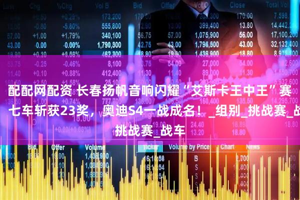 配配网配资 长春扬帆音响闪耀“艾斯卡王中王”赛场，七车斩获23奖，奥迪S4一战成名！_组别_挑战赛_战车