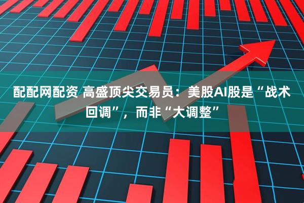 配配网配资 高盛顶尖交易员：美股AI股是“战术回调”，而非“大调整”